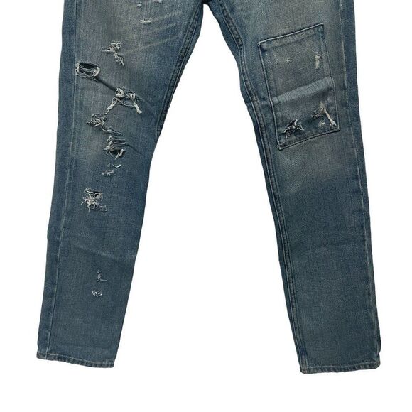 2/$30 Hollister Classic Skinny Jeans Distressed Medium Wash Denim Men's 30x30 - Picture 5 of 8